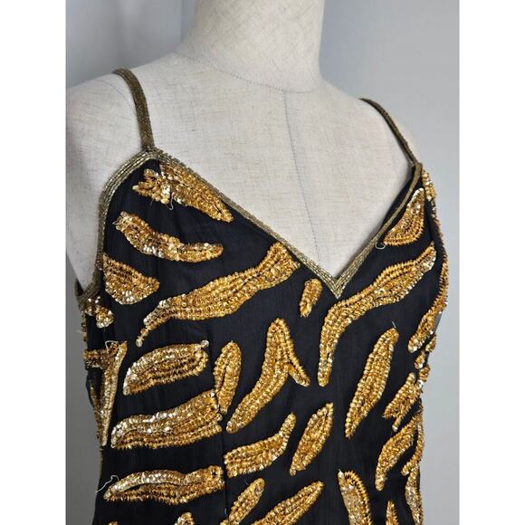 Vintage MARK & JOHN by Gopal Hand Beaded Sequin Sleeveless Evening Top sz M - Picture 3 of 8